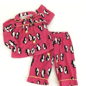 Girl’s Carter's Pink Penguin Pajama Set Size 12 Months